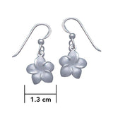 Plumeria - Hawaii National Flower Silver Small Earrings TE2564