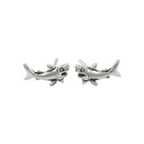 Great White Shark Sterling Silver Post Earring TE2575 - Earrings
