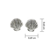Seashell Sterling Silver Post Earring TE429