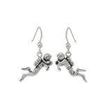 Scuba Sport Divers Sterling Silver Hook Earring TE968 - Earrings