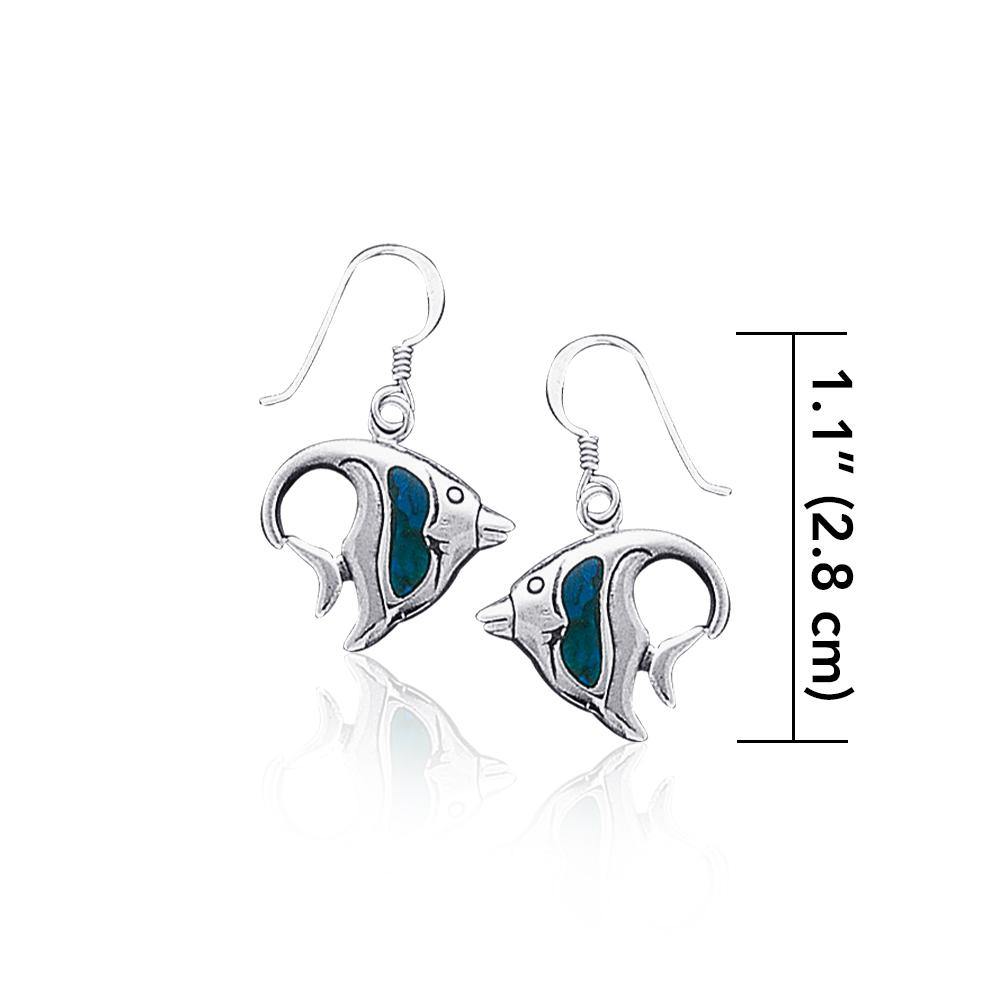 Angelfish Sterling Silver Hook Earring TE970 - Earrings