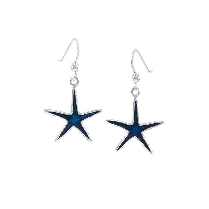 Starfish Sterling Silver Hook Earring TER015 - Earrings