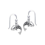 Celtic Shark Sterling Silver Hook Earring TER029 - Earrings