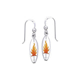 Fire On Surf Sterling Silver Hook Earring TER031 - Earrings