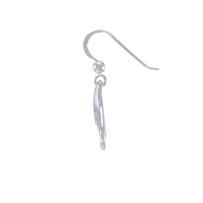 Whale Tail with Enamel Sterling Silver Earring TER1649 - Earrings