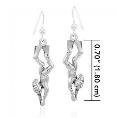 Female Free Diver Sterling Silver Earrings TER1682 - Earrings