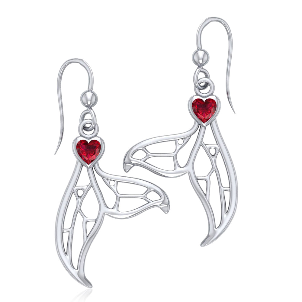 Window to Universe Whale Tail Sterling Silver Earrings TER1685 - Earrings