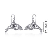 The joy of the gentle giants ~ Sterling Silver Dolphin Filigree Hook Earrings Jewelry TER1704 - Earrings