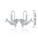 Tranquil guardians of the sea Sterling Silver Whale Filigree Hook Earrings Jewelry TER1711 - Earrings