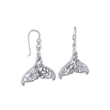To live in solitude Sterling Silver Whale Tail Filigree Hook Earrings Jewelry TER1712 - Earrings