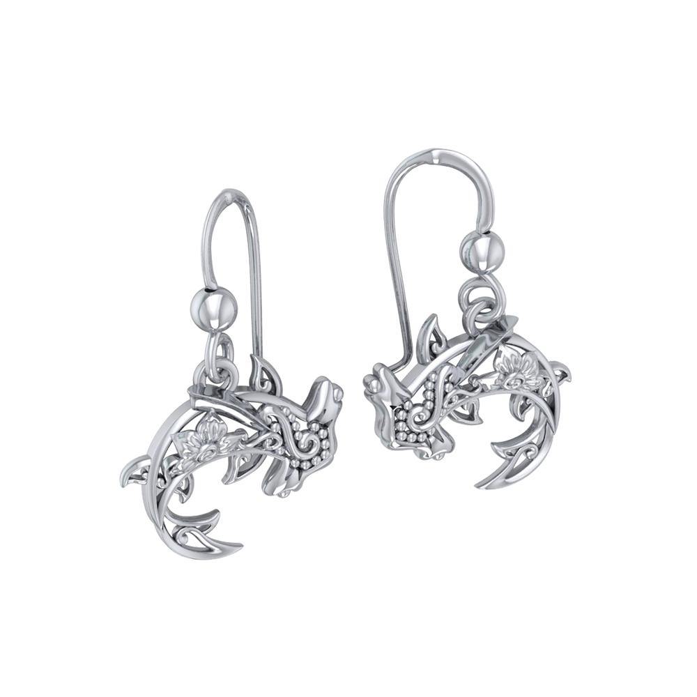 Fierce eminence Sterling Silver Hammerhead Shark Filigree Earrings Jewelry TER1713 - Earrings