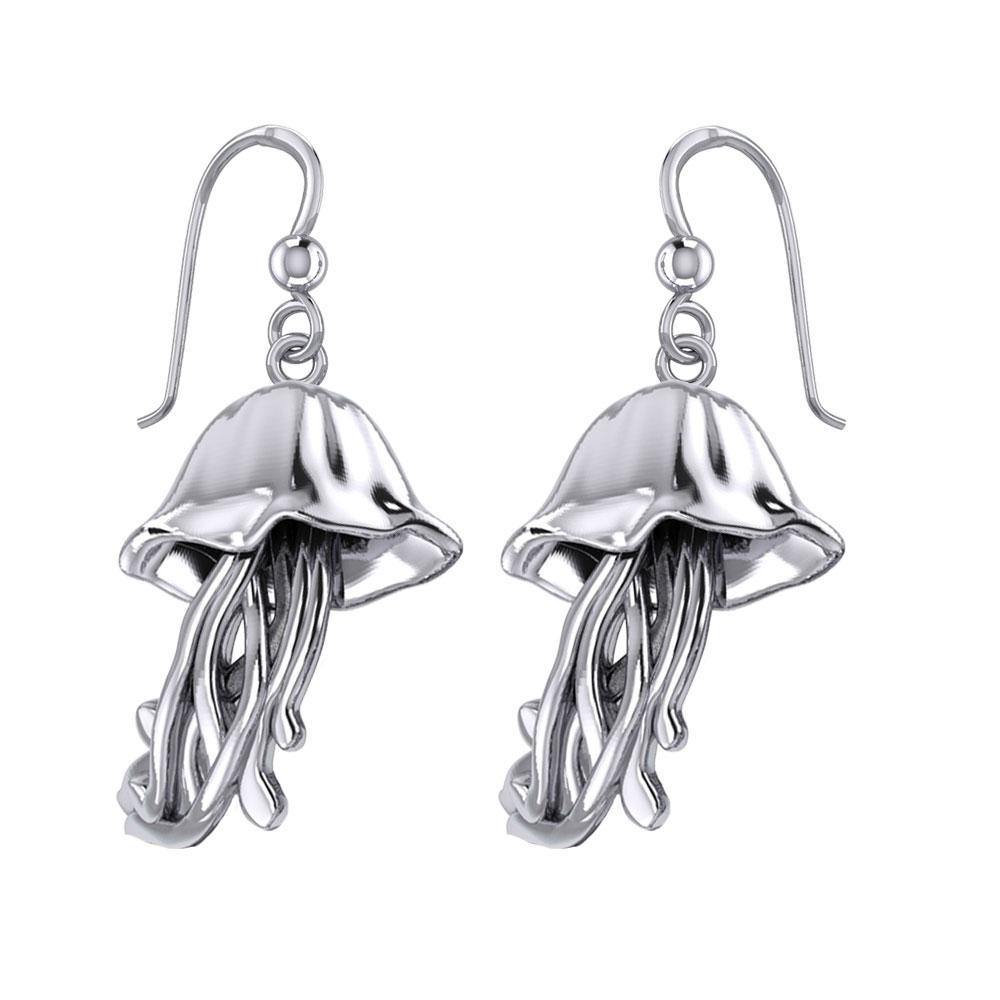 Box Jellyfish Silver Earrings TER1875 - Earrings