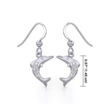 Celtic Joyful Dolphins Silver Earrings TER1924 - Earrings