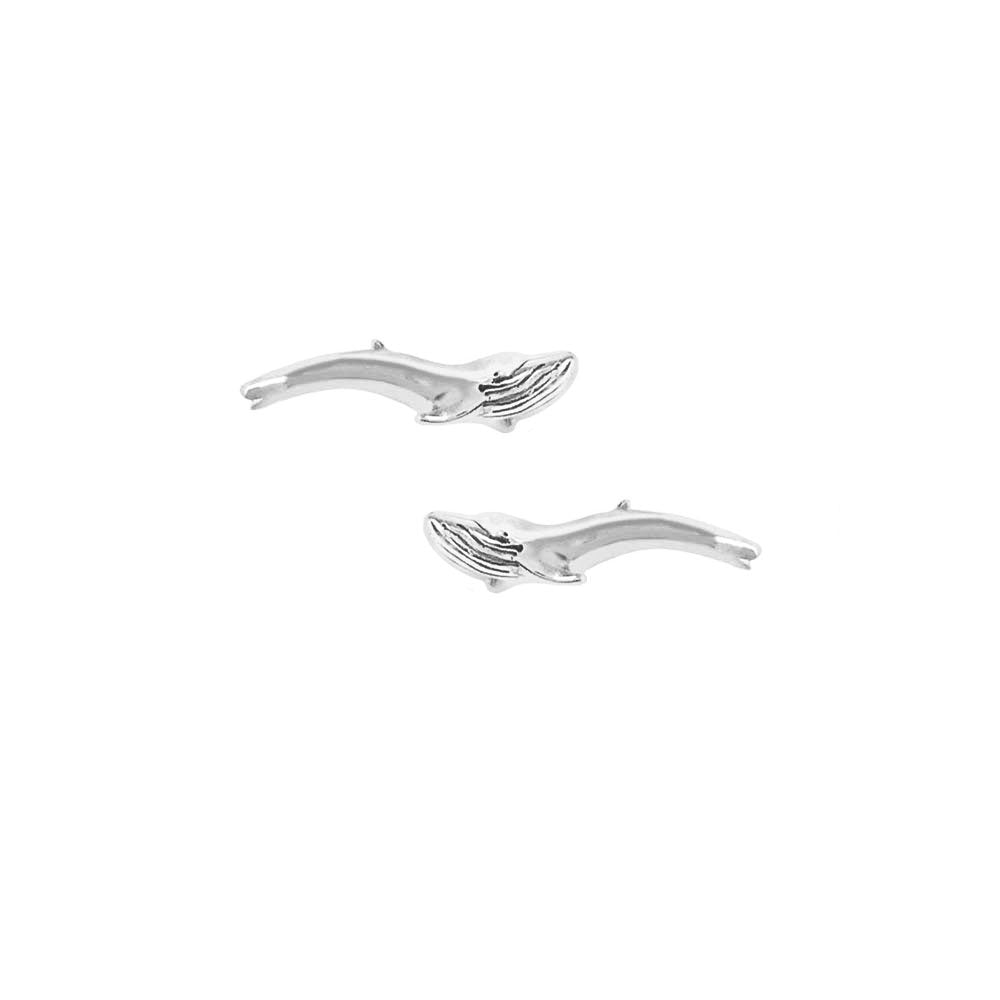 Whale Sterling Silver Post Earring TER2008