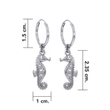Celtic Knots Seahorse Silver Hoop Earrings TER2083