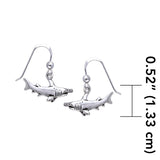 Hammerhead Shark Sterling Silver Earrings TER292 - Earrings