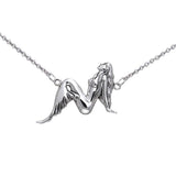 Mermaid Moon Sterling Silver Necklace TNC064 - Necklaces