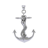 Mermaid & Anchor Sterling Silver Pendant TP1006 - Pendants