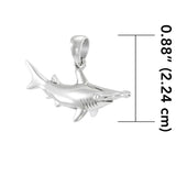 Hammerhead Shark Sterling Silver Pendant TP1057 - Pendants