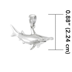 Hammerhead Shark Sterling Silver Pendant TP1057 - Pendants