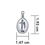 Diver and Whale Shark Silver Pendant TP1521