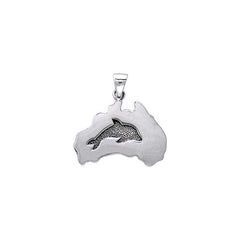 The Australian Dolphin Sterling Silver Pendant TP1576 - Pendants