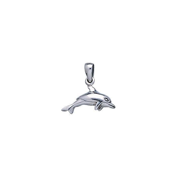 Small Dolphin Sterling Silver Pendant TP2325 - Pendants