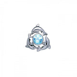 Pod of Dolphins Sterling Silver Pendant TP2627 - Pendants