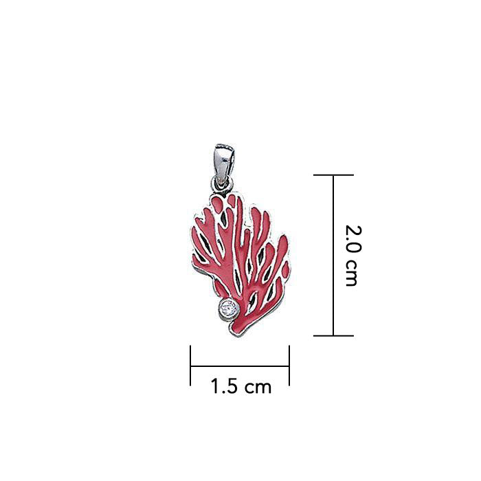 Pink Coral Sterling Silver Pendant TP2634