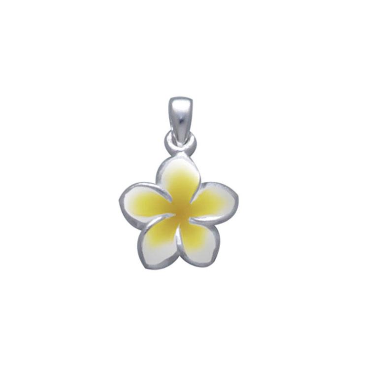 Plumeria - Hawaii National Flower Silver Small Pendant TP2655-E