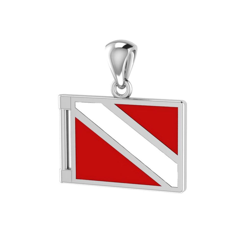 Dive Flag Sterling Silver Pendant TP2705 - Pendants