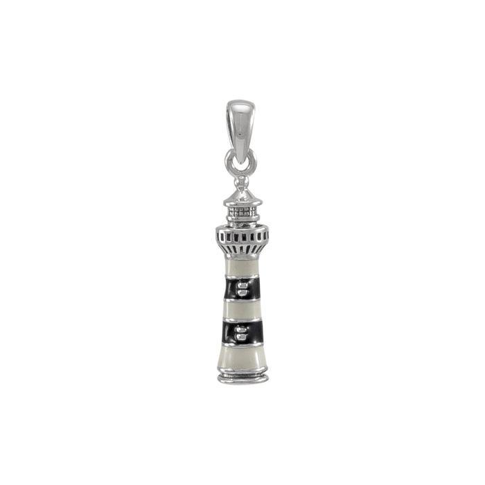 Bodie Island Lighthouse Sterling Silver Pendant TP3169 - Pendants