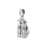 Double Dive Tanks Set Sterling Silver Pendant TP945 - Pendants