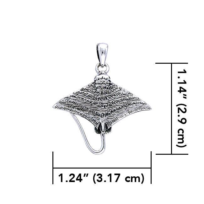 Eagle Ray Sterling Silver Pendant TPD048 - Pendants