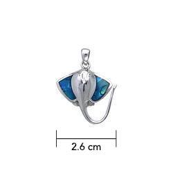 Inlaid Stingrays Sterling Silver Pendant TPD050