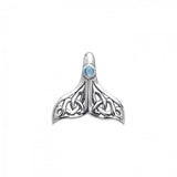 Celtic Whale Tail Sterling Silver Pendant TPD071 - Pendants