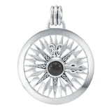 Celtic Fleur de Lis Compass Gemstone Pendant TPD075 - Pendants
