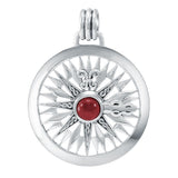 Celtic Fleur de Lis Compass Gemstone Pendant TPD075 - Pendants