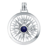 Celtic Fleur de Lis Compass Gemstone Pendant TPD075 - Pendants