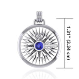 Celtic Fleur de Lis Compass Rose Gemstone Pendant TPD075 - Pendants