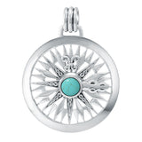 Celtic Fleur de Lis Compass Gemstone Pendant TPD075 - Pendants