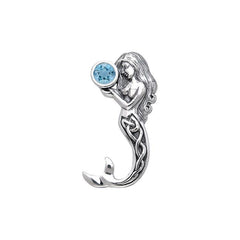 Celtic Mermaid Sterling Silver Pendant TPD080 - Pendants