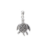Celtic Sea Turtle Sterling Silver Pendant TPD082 - Pendants