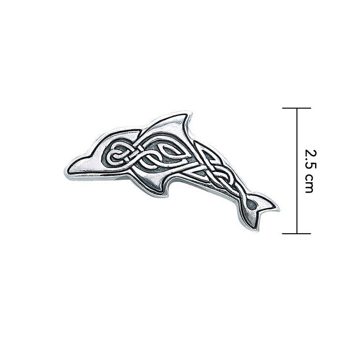 Celtic Dolphin Sterling Silver Pendant TPD084