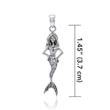 Mermaid Dancing Sterling Silver Pendant TPD3624 - Pendants