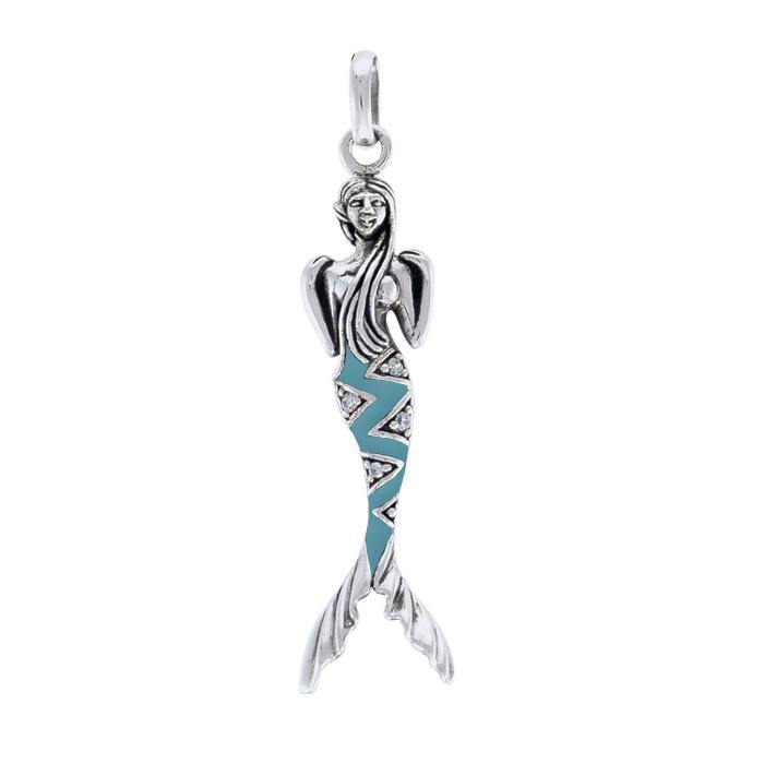 Mermaid Sterling Silver Pendant TPD3625 - Pendants