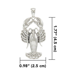 Lobster Sterling Silver Pendant TPD4381 - Pendants