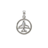 Double Whale Tail Sterling Silver Pendant TPD4418 - Pendants