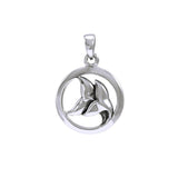 Double Whale Tail Sterling Silver Pendant TPD4420 - Pendants