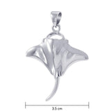 Manta Ray Sterling Silver Pendant TPD4823